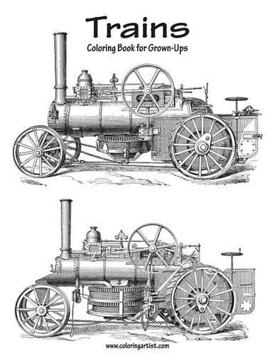 Trains Coloring Book For Grown Ups By Nick Snels Waterstones