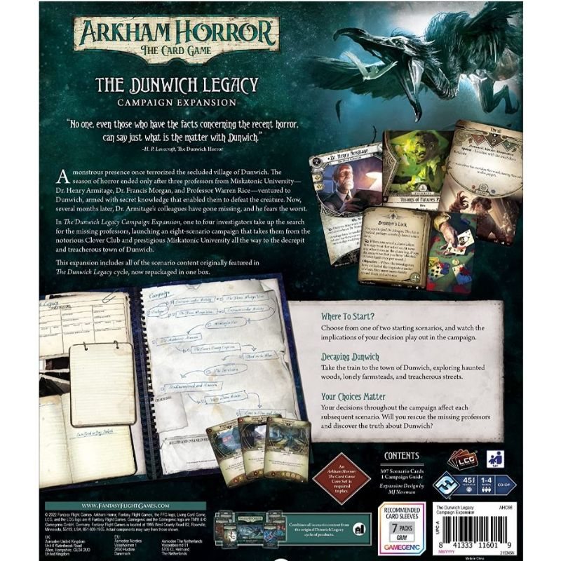 Arkham Horror The Card Game The Dunwich Legacy Campaign Expansion