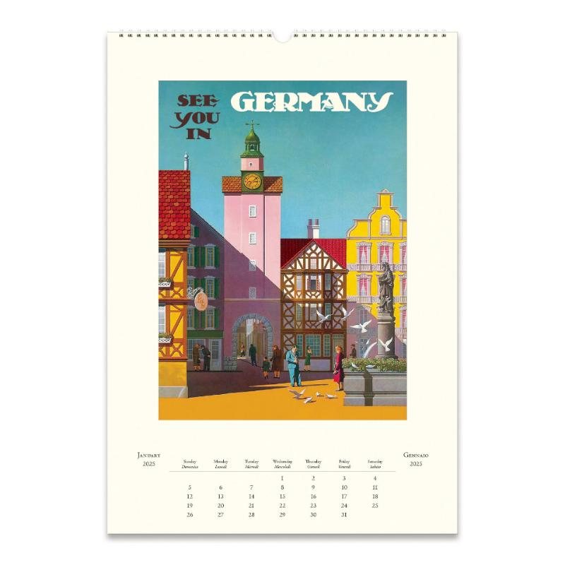 Vintage Travel A Wall Calendar Waterstones