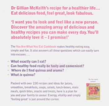 You Are What You Eat Cookbook By Gillian McKeith Waterstones