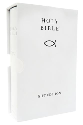 HOLY BIBLE: King James Version (KJV) White Compact Gift Edition (Leather / fine binding)