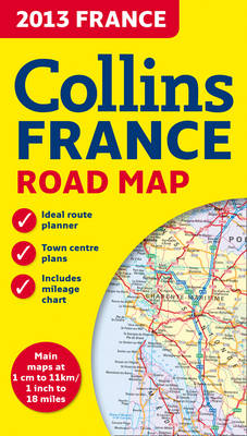 2013 Collins Map of France (Sheet map, folded)