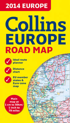 2014 Collins Map of Europe (Sheet map, folded)