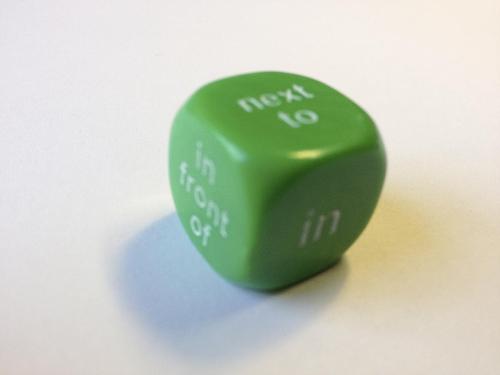 Dice - Prepositions - Mini Flashcards Language Games