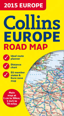 Collins Map of Europe 2015 (Sheet map, folded)