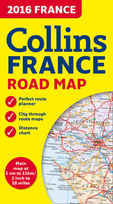 2016 Collins Map of France (Sheet map, folded)