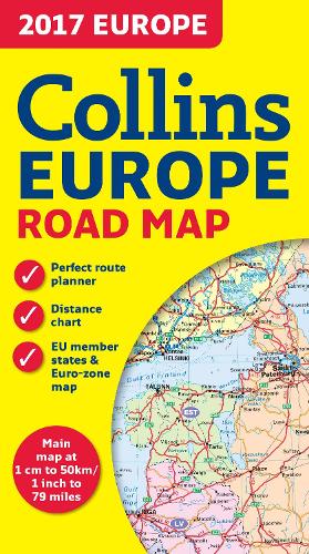 2017 Collins Map of Europe by Collins Maps | Waterstones