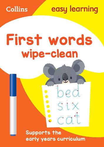First Words Age 3-5 Wipe Clean Activity Book: Ideal for Home Learning - Collins Easy Learning Preschool