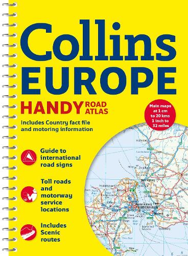 Collins Handy Road Atlas Europe (Spiral bound)