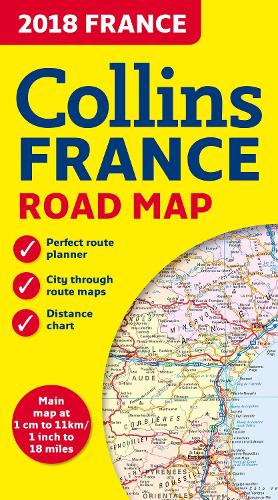2018 Collins Map of France (Sheet map, folded)
