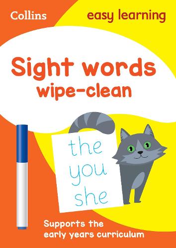 Sight Words Age 3-5 Wipe Clean Activity Book: Ideal for Home Learning - Collins Easy Learning Preschool