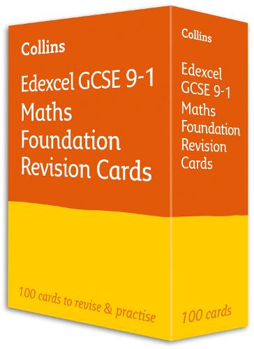 Edexcel GCSE 9-1 Maths Foundation Revision Cards by Collins GCSE ...