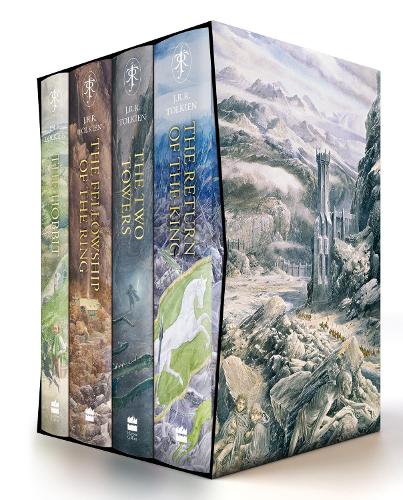 The hobbit and lord of the rings books in order The Hobbit The Lord Of The Rings Boxed Set By J R R Tolkien Alan Lee Waterstones