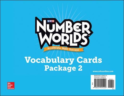 Number Worlds Levels F-J, Vocabulary Cards - Number Worlds