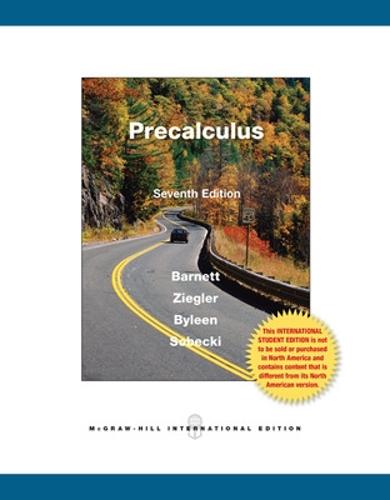 Precalculus Raymond Bart Michael Ziegler Waterstones