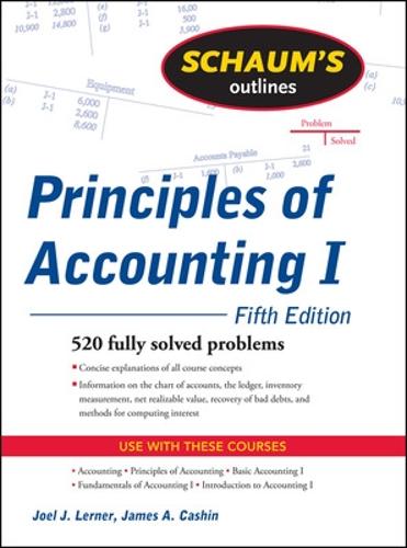 Schaum's Outline of Principles of Accounting I, Fifth Edition (Paperback)