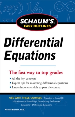 Richard Bronson Schaum's Easy Outline of Differential Equations, Revised Edition