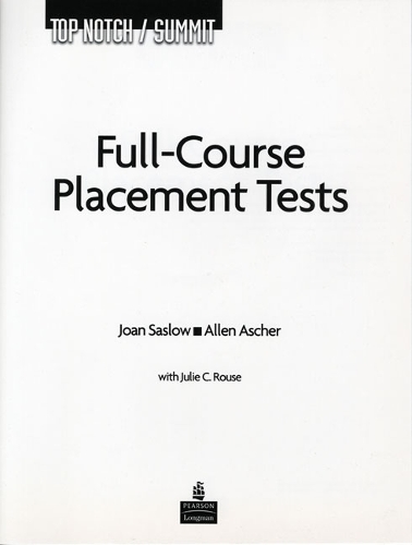 Top Notch / Summit Full Course Placement Tests with Audio CD (Paperback)