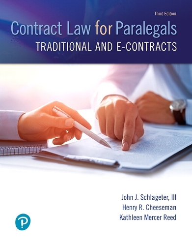 Contract Law for Paralegals: Traditional and e-Contracts (Paperback)