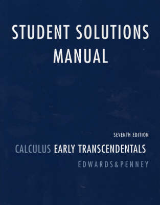 Student Solutions Manual for Calculus: Early Transcendentals (Paperback)
