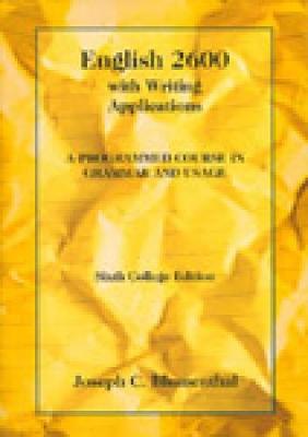 English 2600 with Writing Applications: A Programmed Course in Grammar and Usage (Paperback)