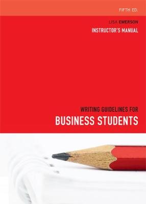 Writing Guidelines for Business Students (Paperback)