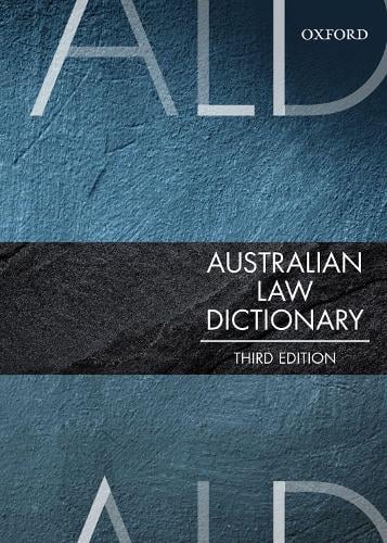 Australian Law Dictionary (Paperback)