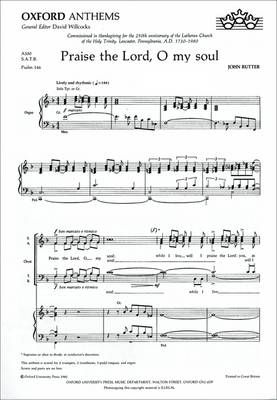 Praise the Lord, O my soul (Sheet music)