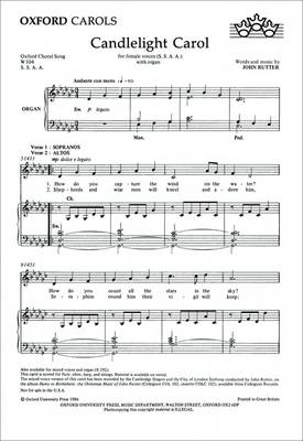 Candlelight Carol (Sheet music)