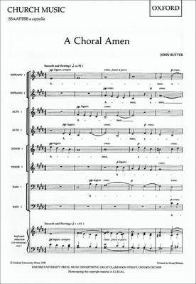 A Choral Amen: Vocal Score (Sheet music)
