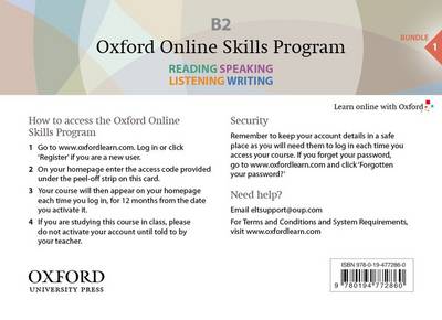Oxford Online Skills Program: B2,: General English Bundle 1 - Card with Access Code - Oxford Online Skills Program