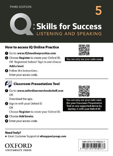 Q: Skills for Success: Level 5: Listening and Speaking Teacher's Access Card - Q: Skills for Success
