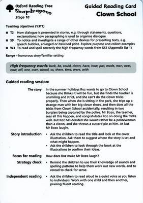 Oxford Reading Tree: Stage 10: Snapdragons: Guided Reading Cards ( 6 Per Pack)