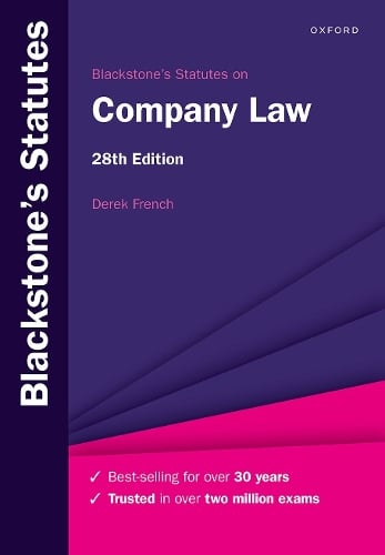 Derek French Blackstone's Statutes on Company Law