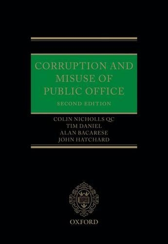 Corruption and Misuse of Public Office (Hardback)