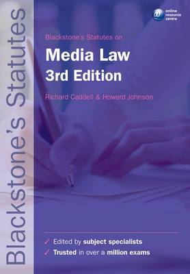 Blackstone's Statutes on Media Law - Blackstone's Statute Series (Paperback)