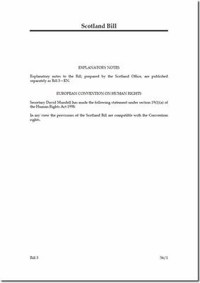 Scotland Bill - House of Commons Bills (Paperback)