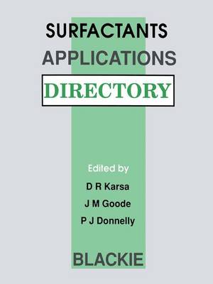 Surfactants Applications Directory (Hardback)