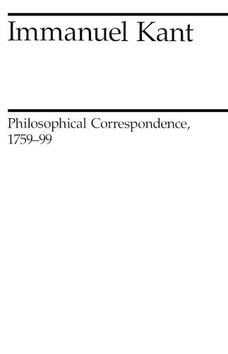 Philosophical Correspondence, 1759-1799 (Paperback)