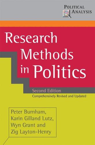 Research Methods in Politics - Political Analysis (Paperback)
