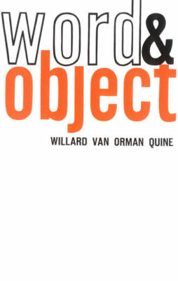 Word and Object - The MIT Press (Paperback)