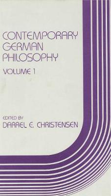 Contemporary German Philosophy: v. 1 (Hardback)