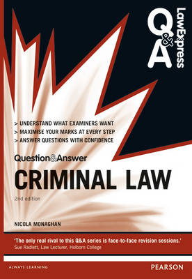 Criminal Law (Q&A Revision Guide) - Law Express Questions & Answers (Paperback)