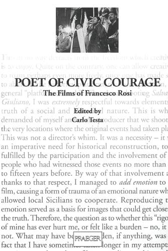Poet of Civic Courage: The Films of Francesco Rosi (Paperback)