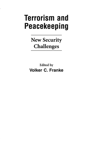 Terrorism and Peacekeeping: New Security Challenges - Praeger Security International (Hardback)
