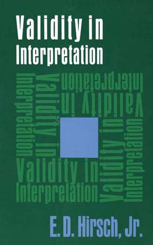 Validity in Interpretation (Paperback)