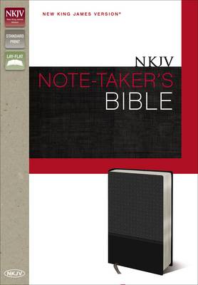 NKJV, Note-Taker's Bible, Imitation Leather, Gray, Red Letter Edition (Leather / fine binding)