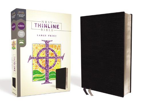 NRSV, Thinline Bible, Large Print, Bonded Leather, Black, Comfort Print (Leather / fine binding)