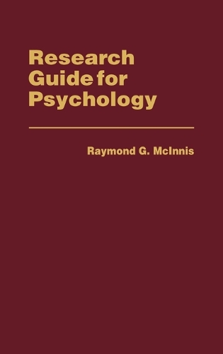 Research Guide for Psychology - Reference Sources for the Social Sciences and Humanities (Hardback)
