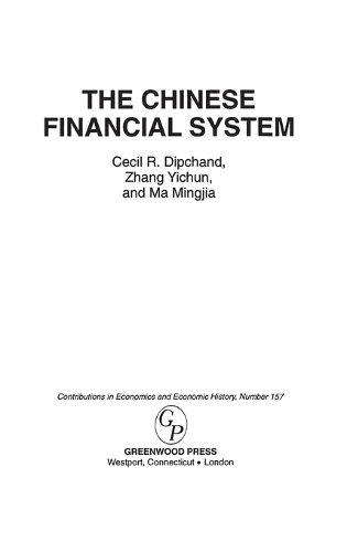 The Chinese Financial System (Hardback)